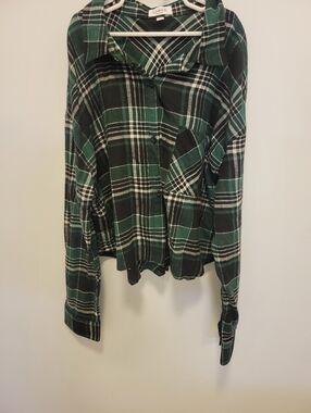 Windsor Green Plaid Button-Front Women's Long Sleeve